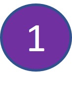 Number 1 inside a purple circle